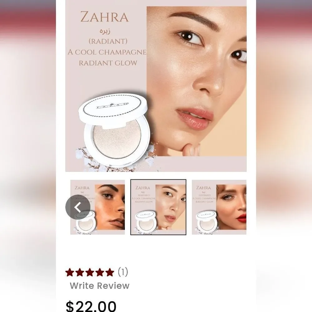 GIRLACTIK & F.A.R.A.H Zahra Highlighter Essential Eyeshadow Palette NEW MSRP $76